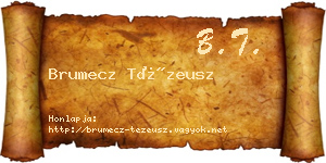 Brumecz Tézeusz névjegykártya